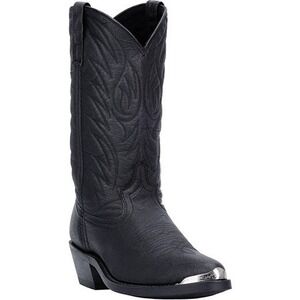 Laredo® (Men's 9.5 D) East Bound™ Silver Toe Western Boot in Black - $190